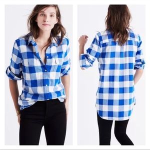MADEWELL FLANNEL CLASSIC EX BOYFRIEND SHIRT IN BUFFALO CHECK